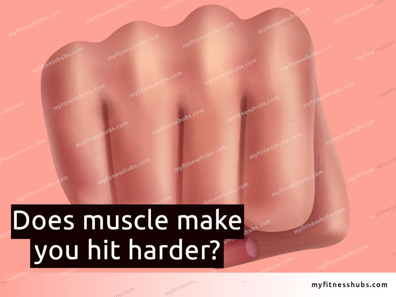 An illustration of a punch with the question Does muscle make you punch harder? overlaid