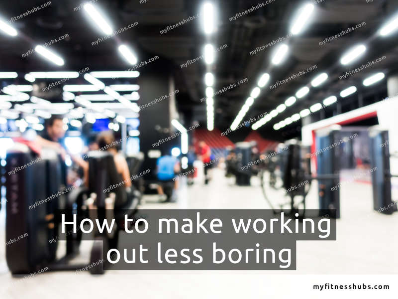 A very blurred image of the inside of a gym with people working out, with text overlay on top.